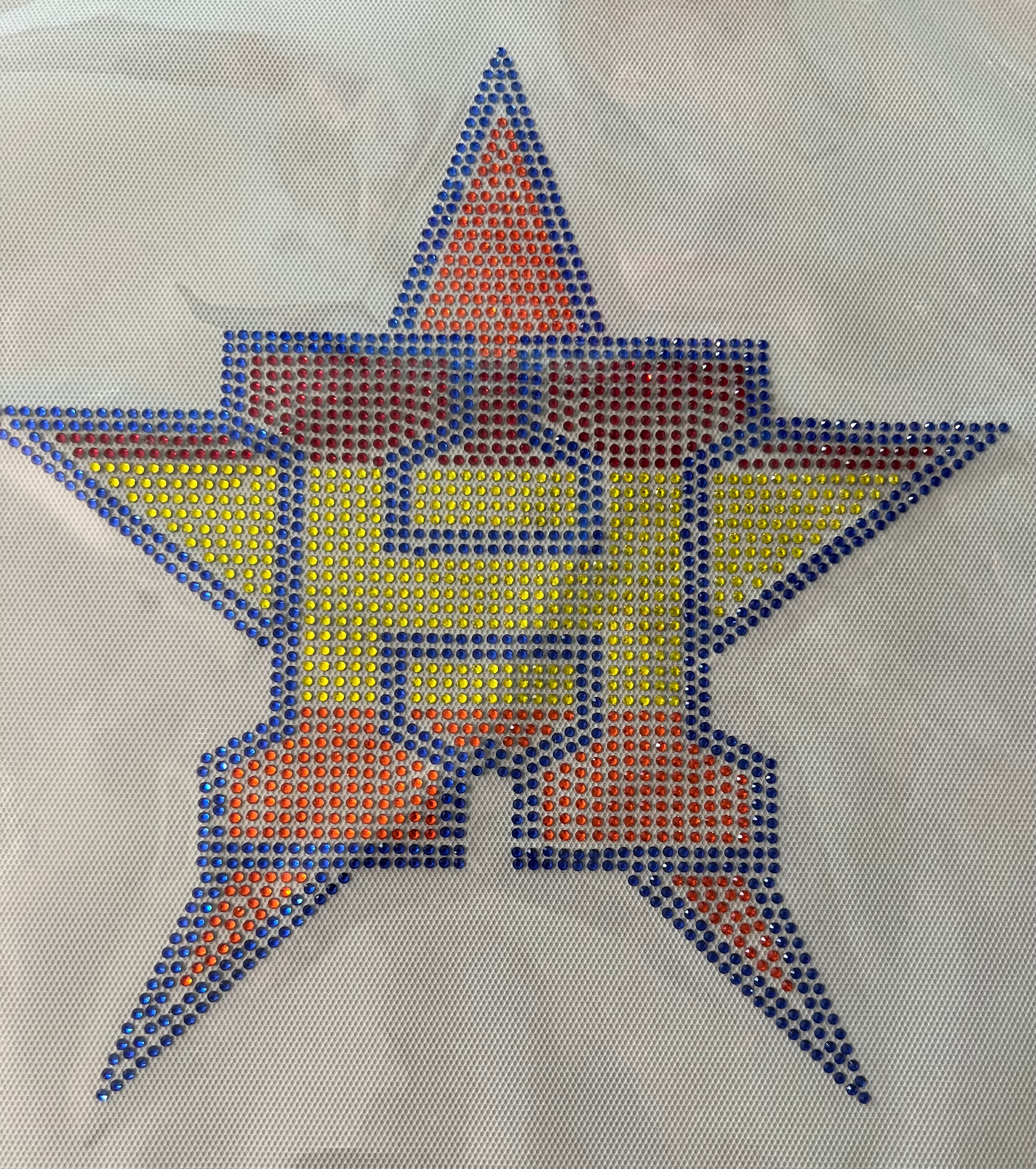 Retro baseball inspired rhinestone transfer