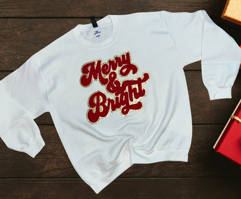 Merry & Bright Christmas crewneck