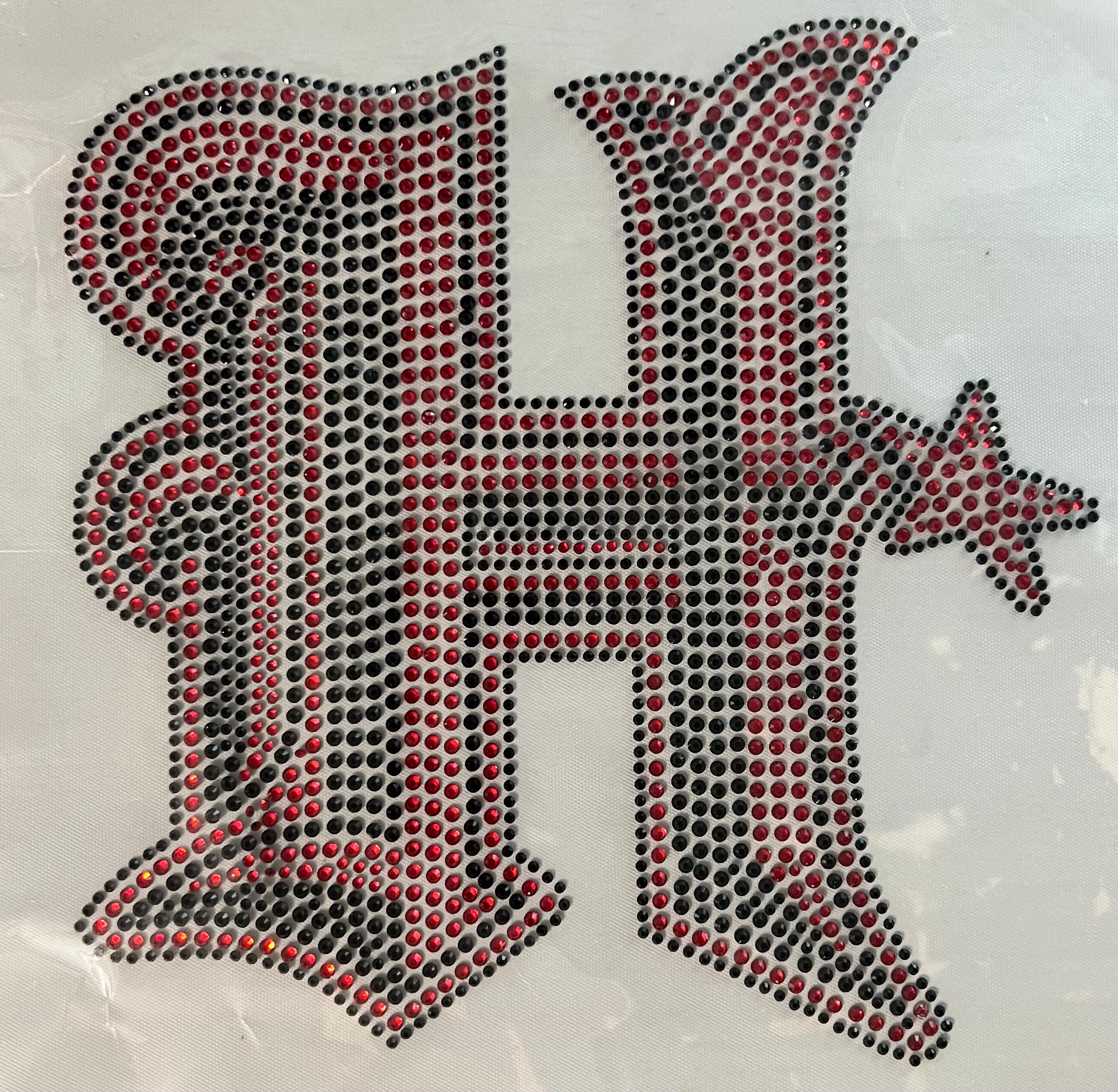New H rhinestone transfer