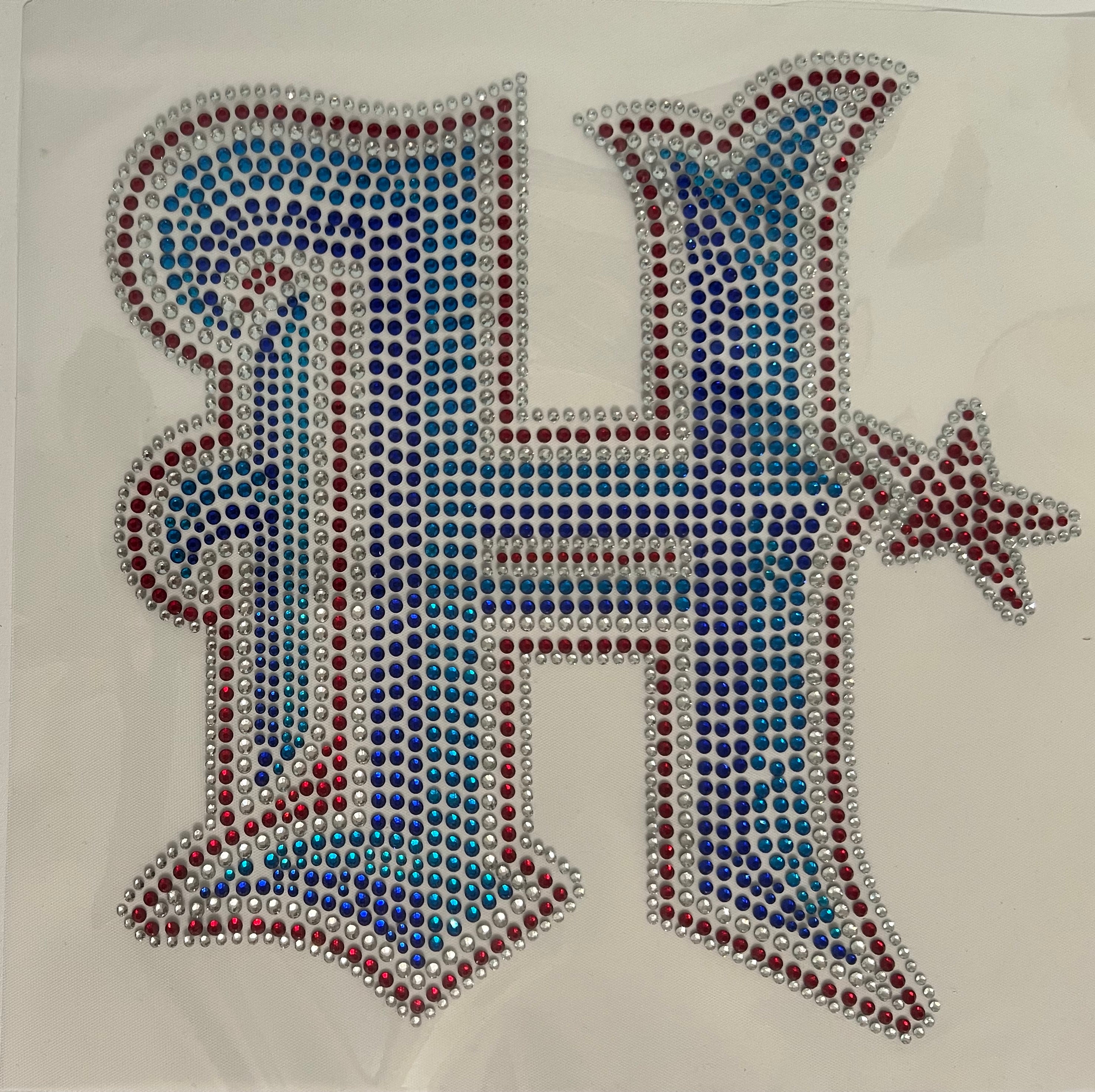 H rhinestone transfer