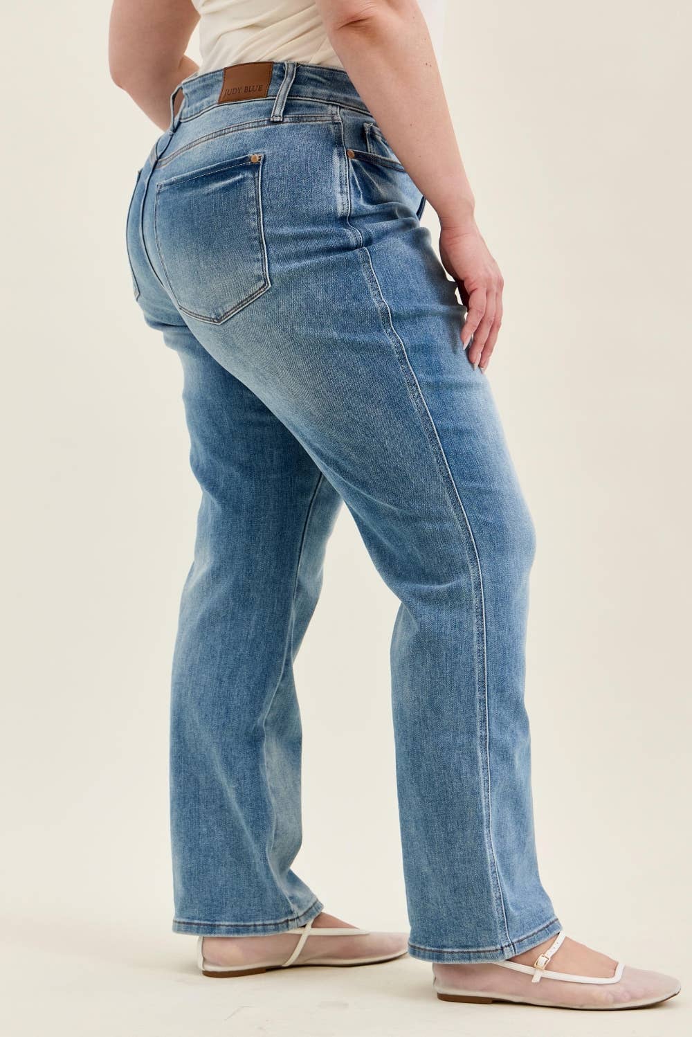 HW Tummy Control Contrast Wash Straight - PLUS