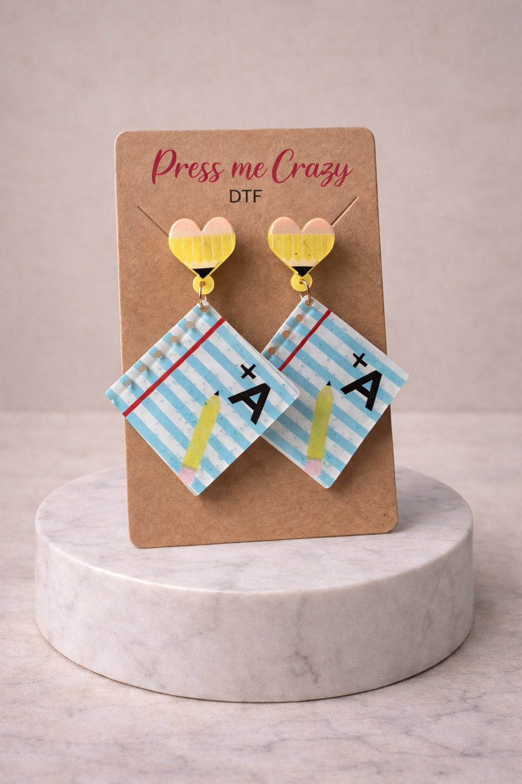 A+ paper earrings