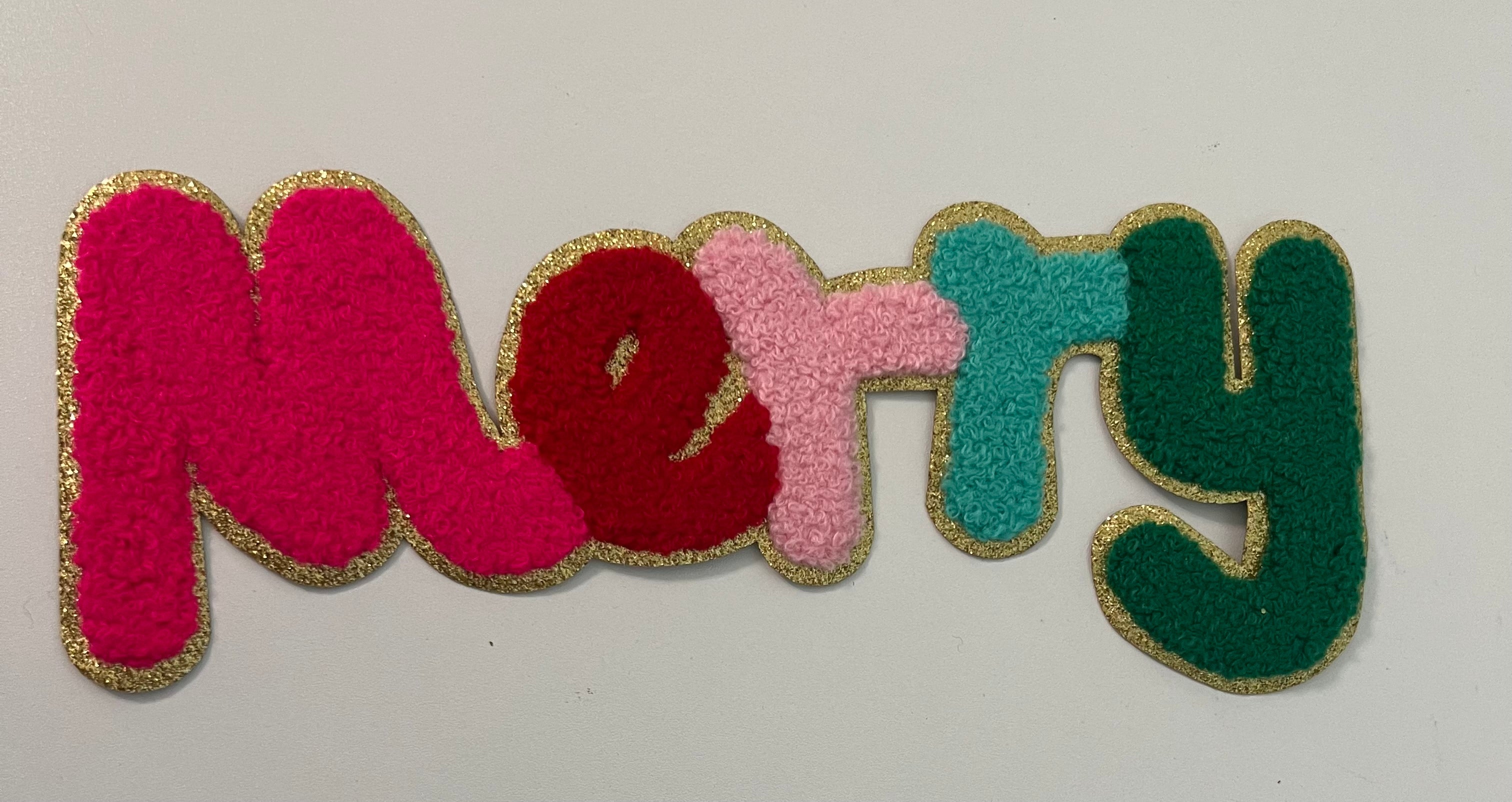 Merry chenille patch