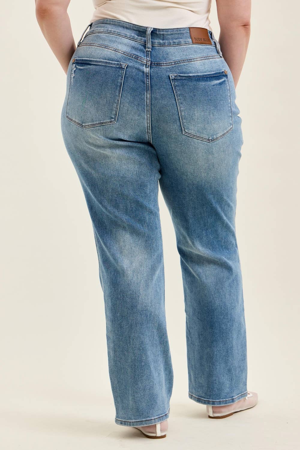 HW Tummy Control Contrast Wash Straight - PLUS