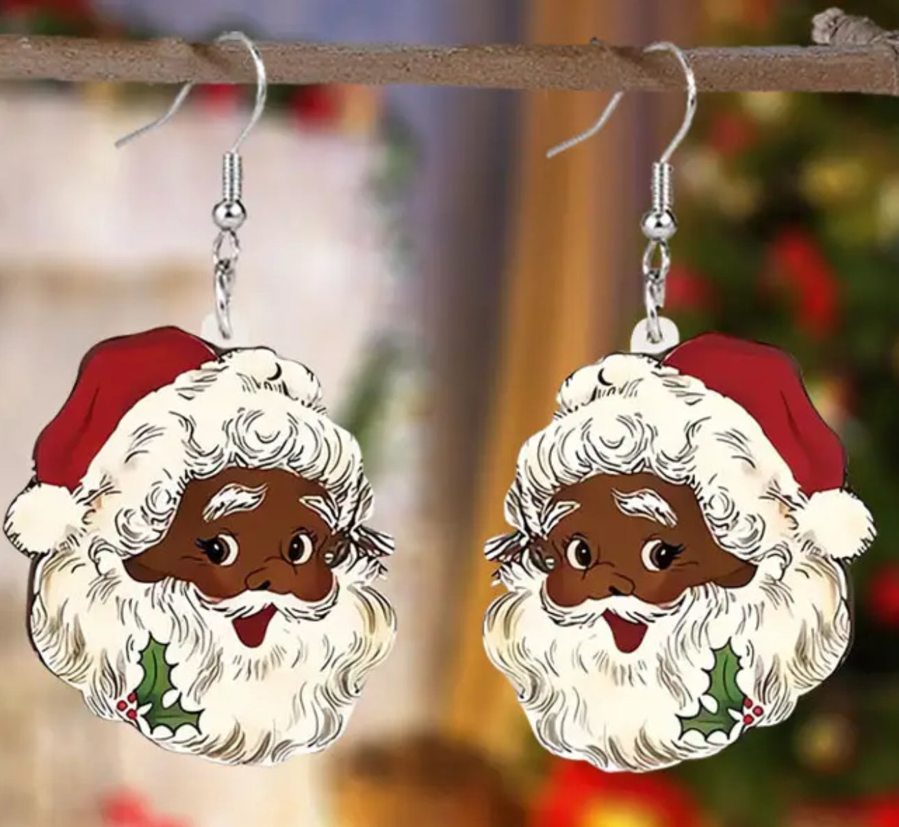 Black Santa earrings