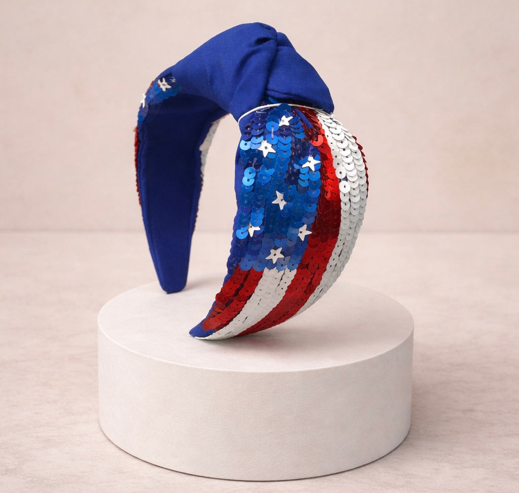 4th of July sequin headband
