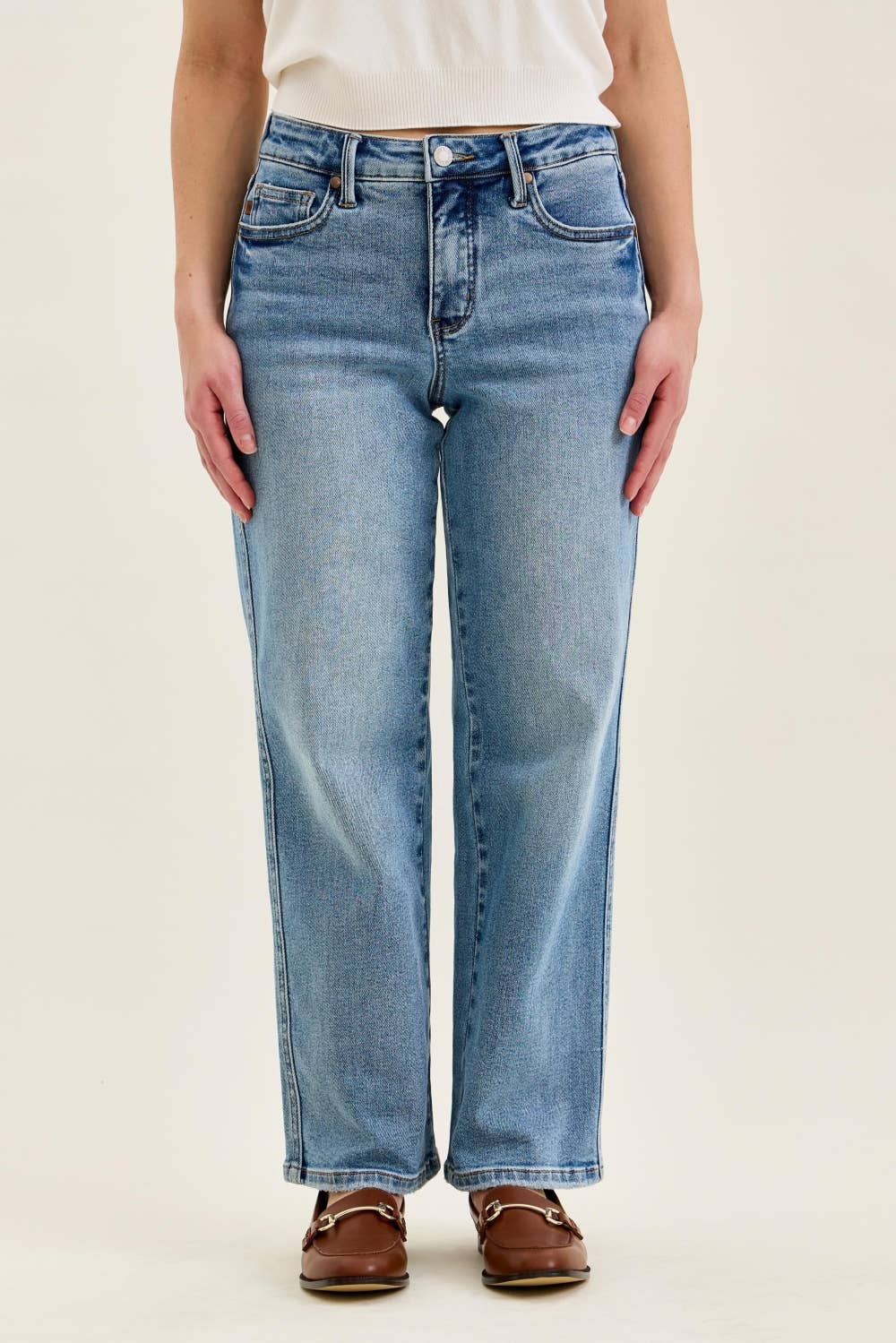 MR Petite Tummy Control Vintage Wash Straight