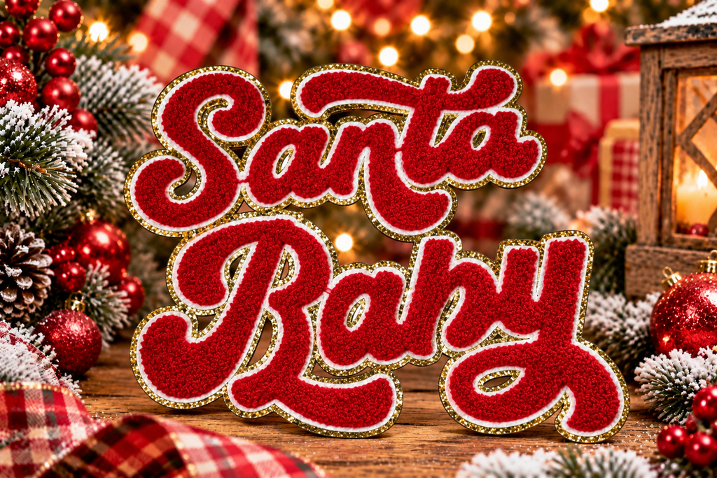 Santa baby chenille patch