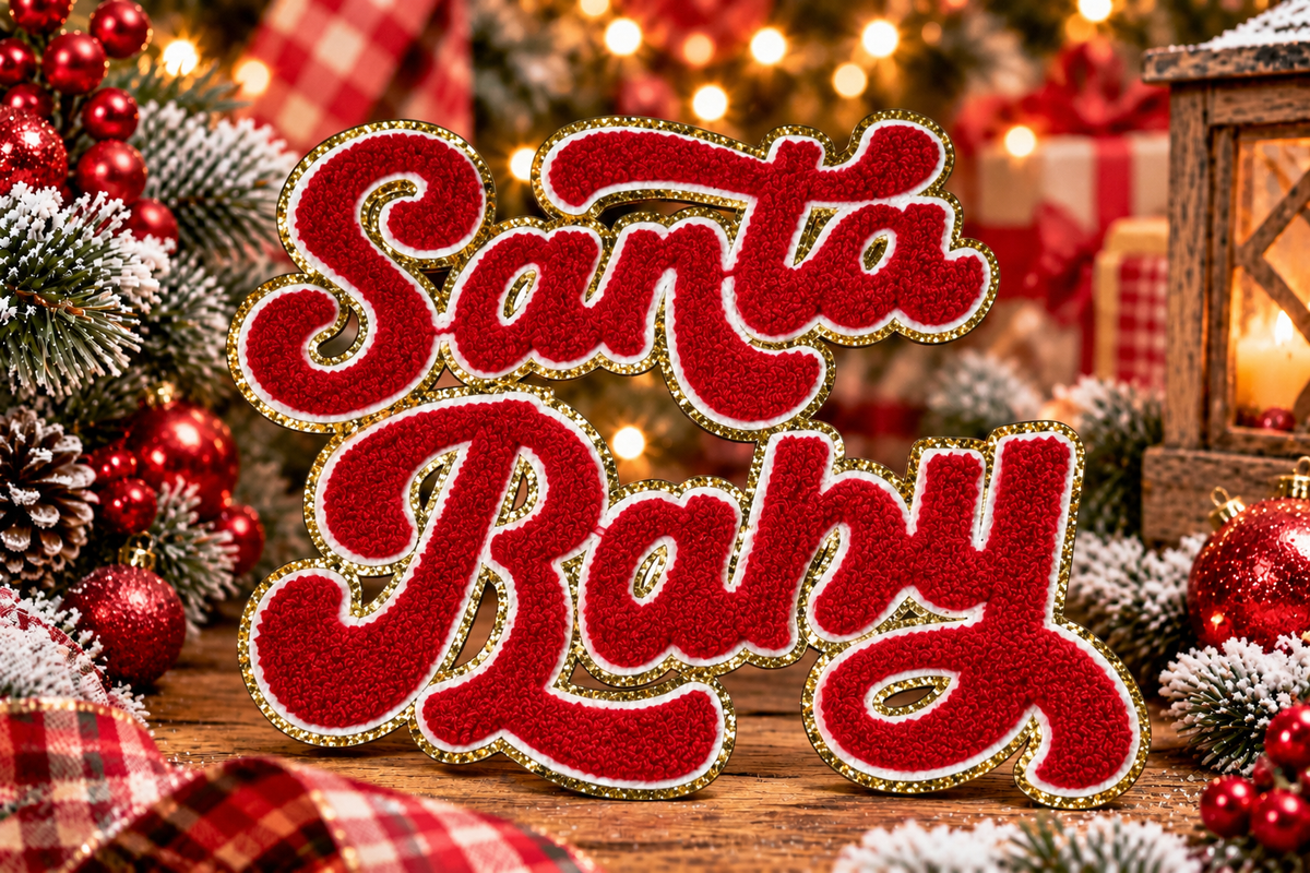 Santa baby chenille patch