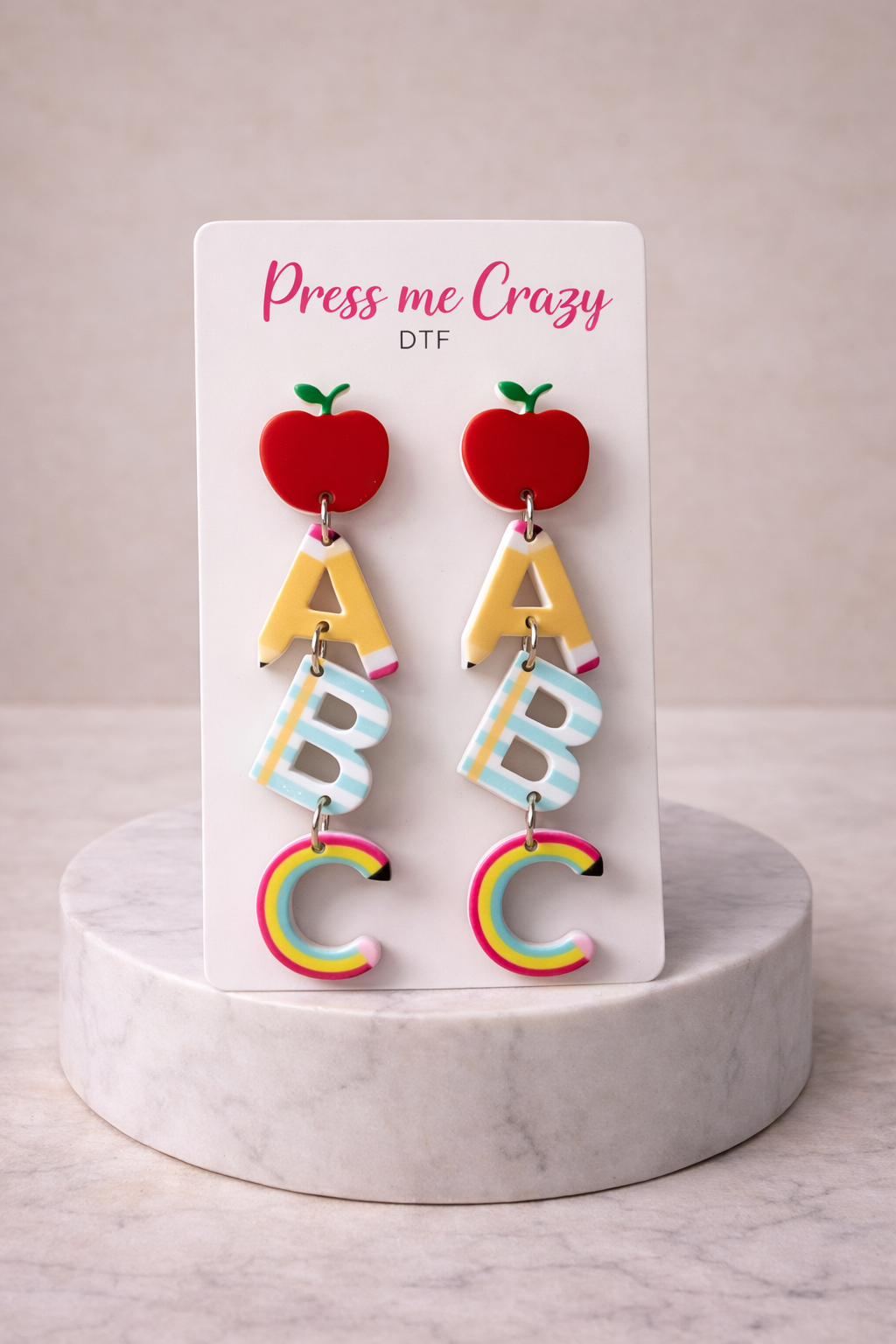 ABC earrings