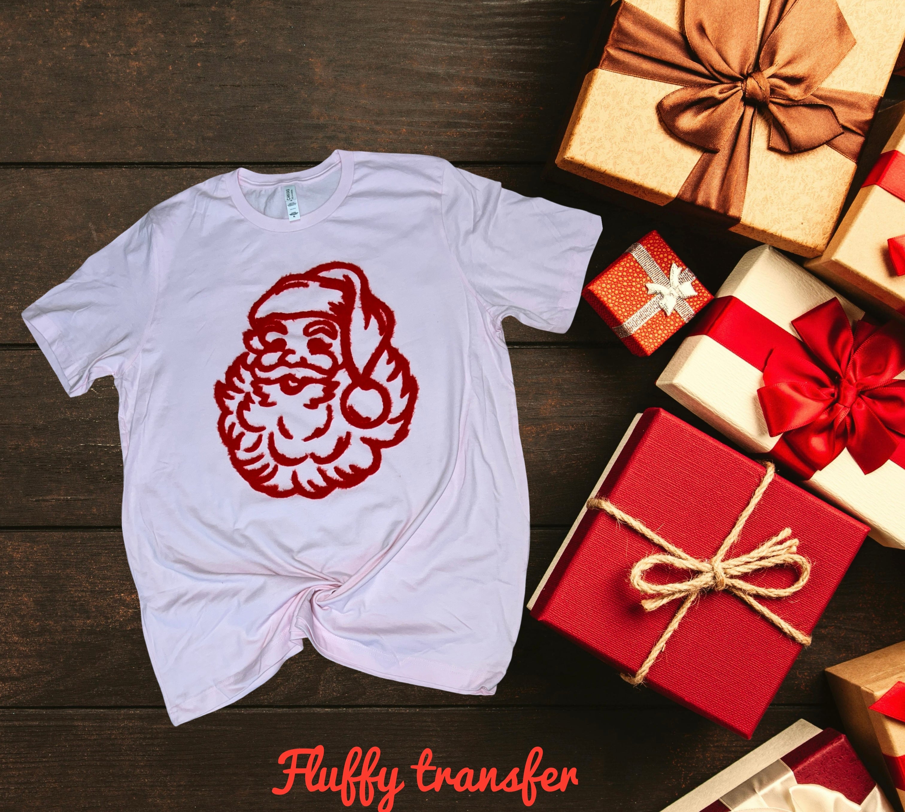 Fluffy Santa transfer
