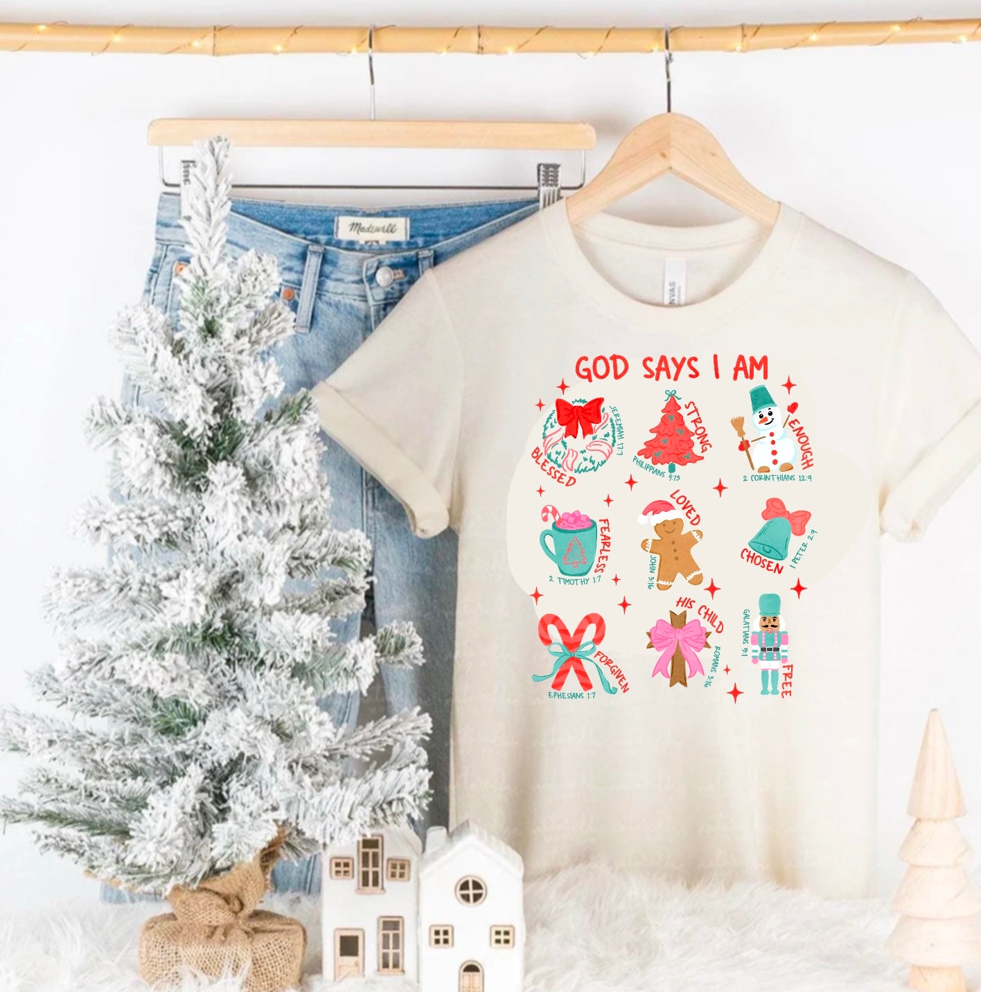 God says I am Christmas doodle