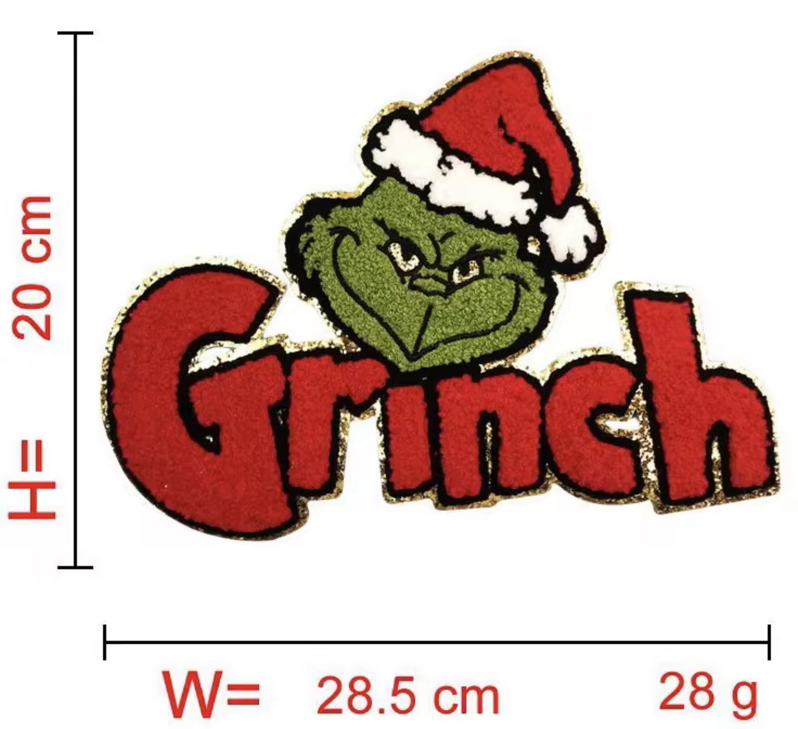 Christmas chenille patch