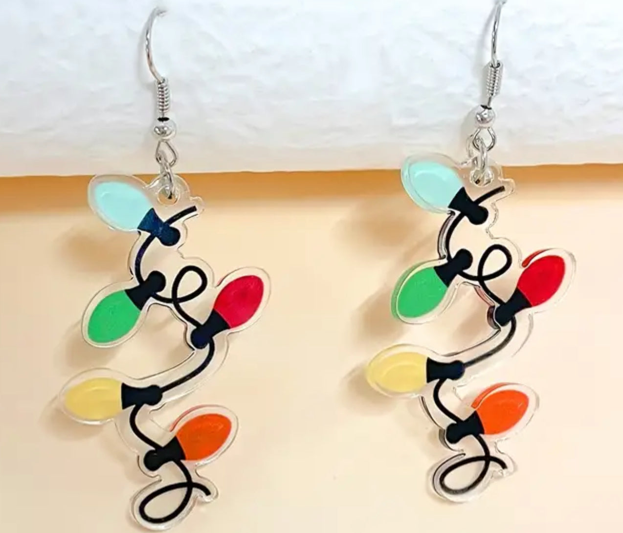 Christmas light earrings