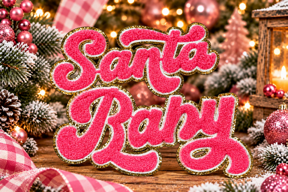 Santa baby chenille patch