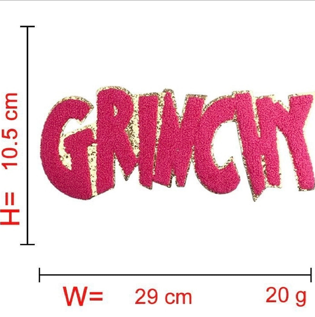 Grinchy chenille patch
