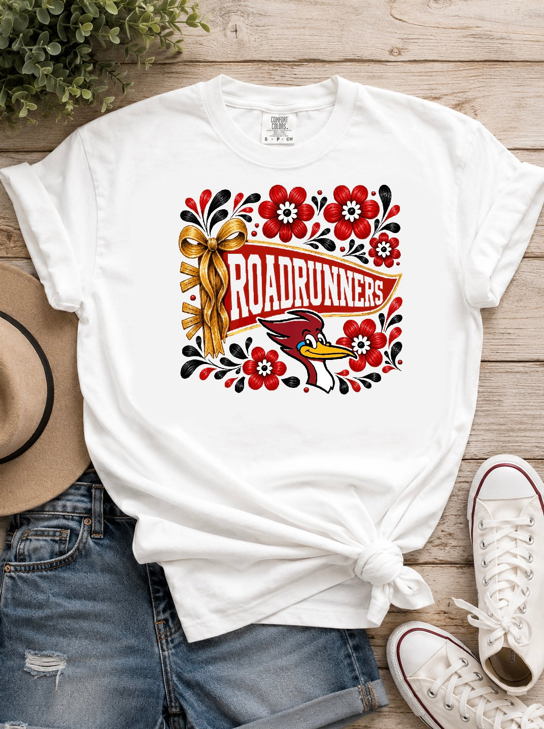 Roadrunners floral pennant