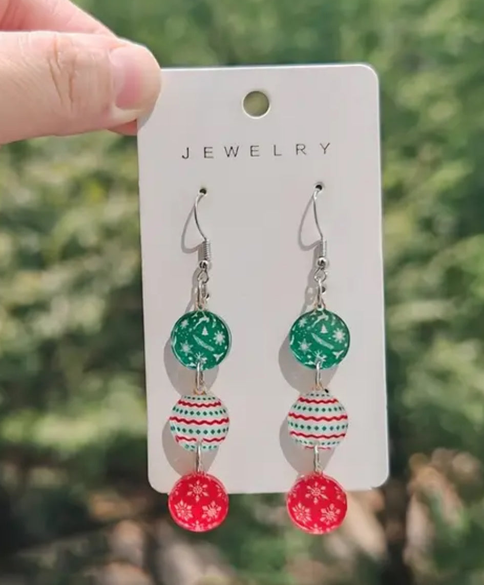 Christmas ornament earrings