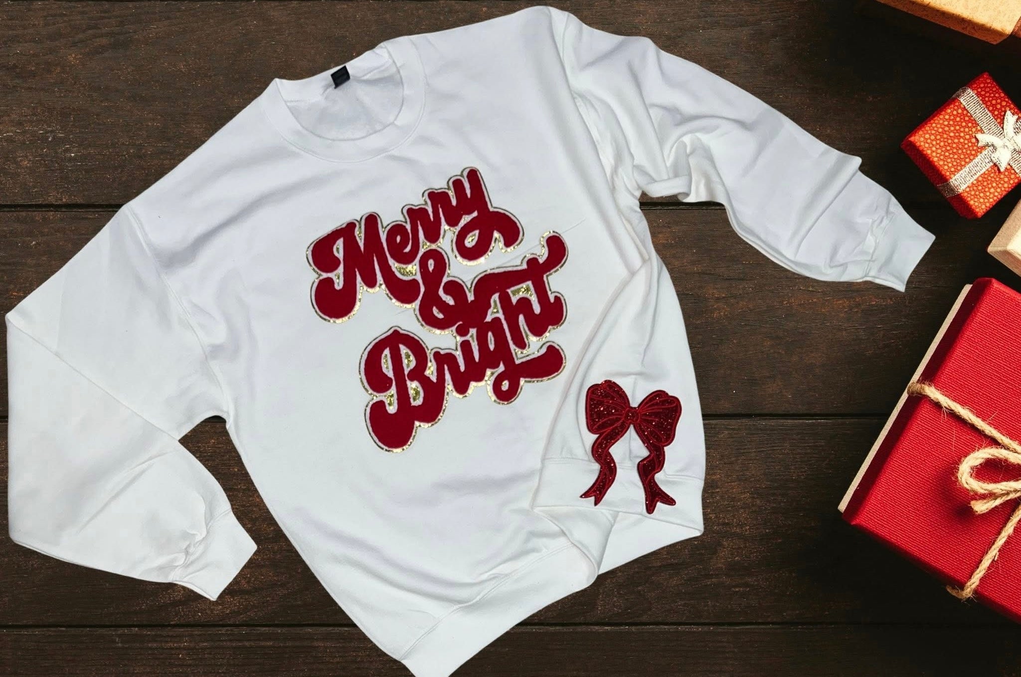 Merry and bright with side bows