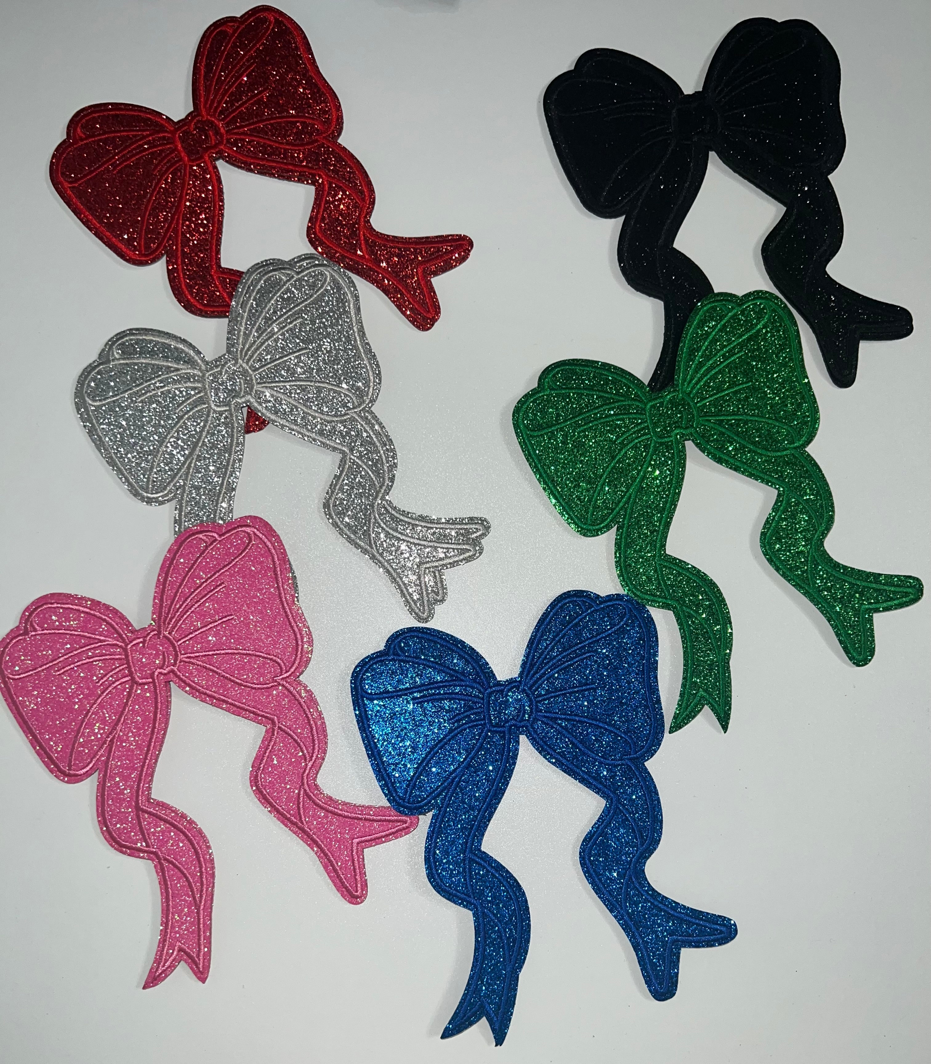 Embroidered side bows