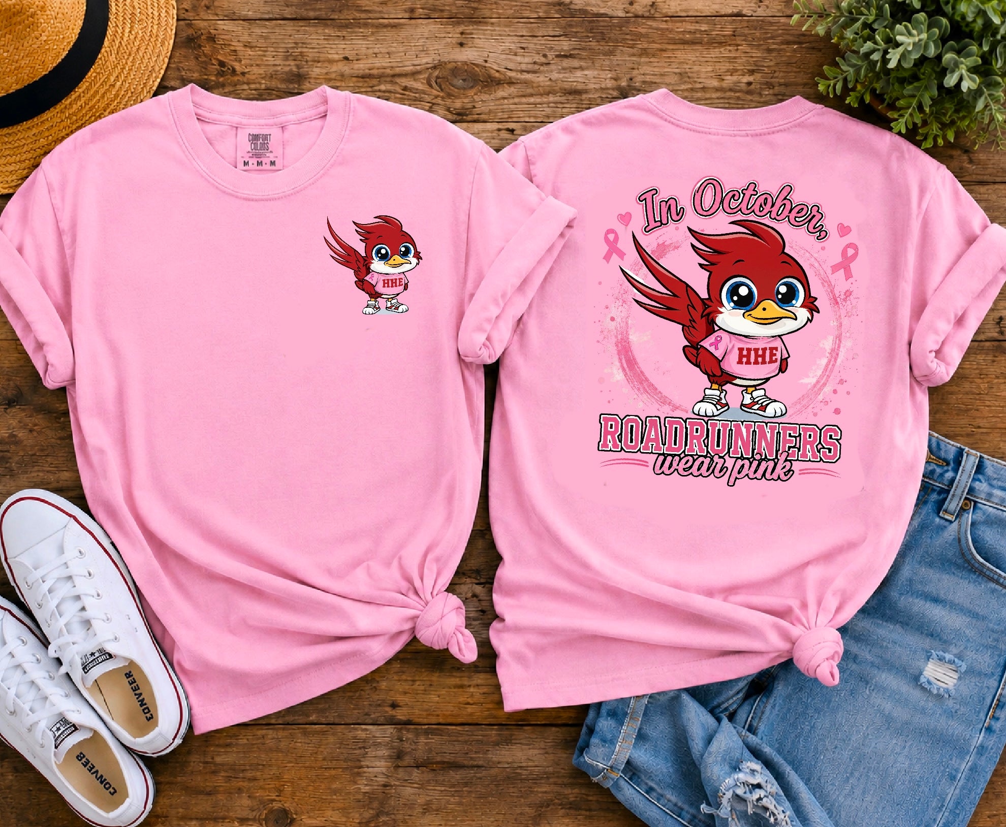 Roadrunners wear pink