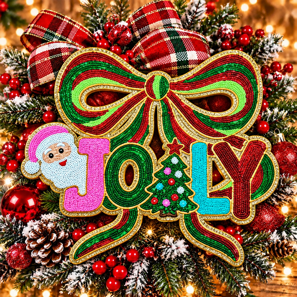 Jolly sequin patch
