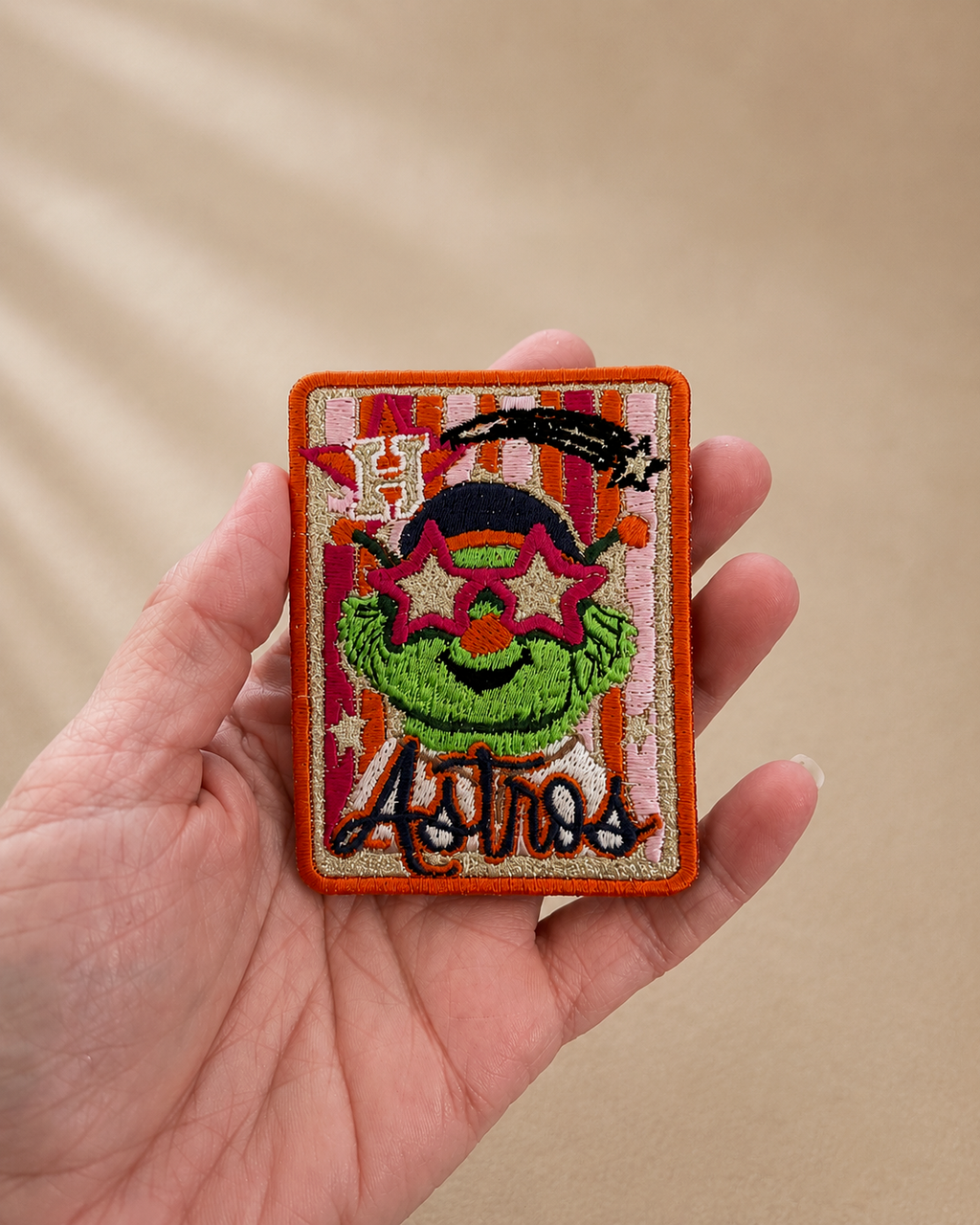 Sports inspired hat patch