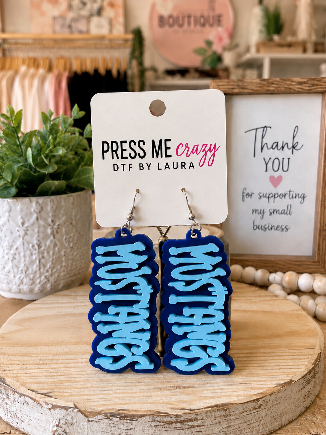 Mustangs spirit earrings