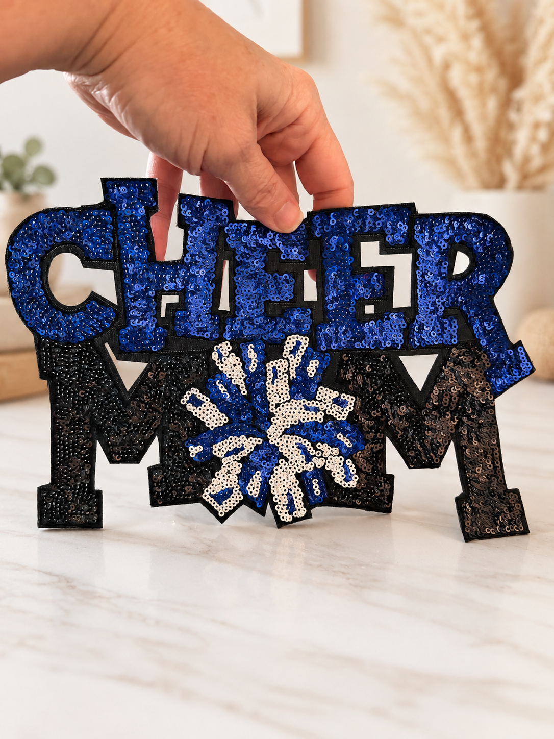 Cheer mom sequin patch