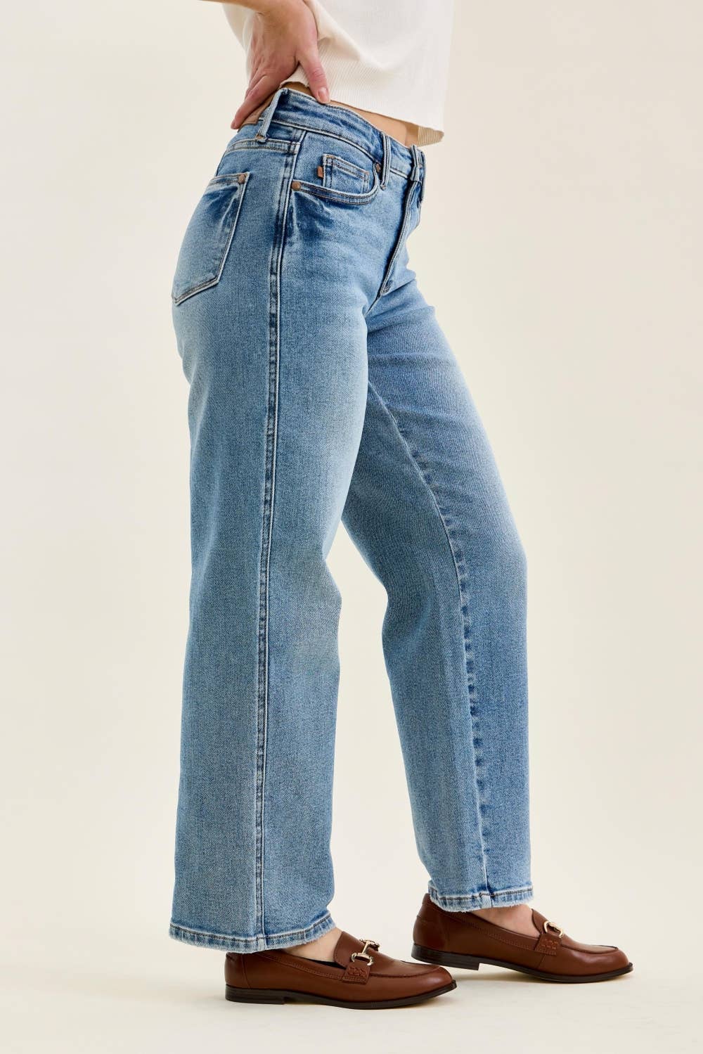 MR Petite Tummy Control Vintage Wash Straight