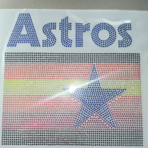 RETRO FLAG RHINESTONE TRANSFER