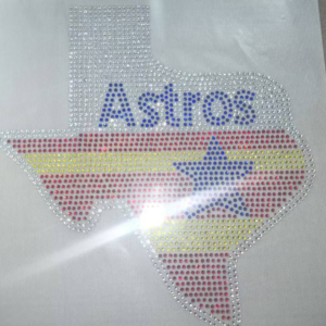 RETRO RHINESTONE TRANSFER TEXAS