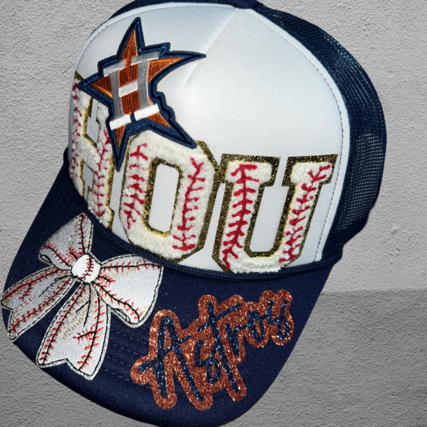 HOU baseball trucker hat