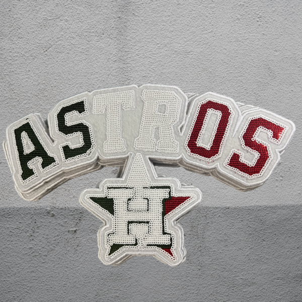 Mexican flag themed baseball patch