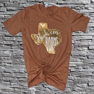 Longhorns sequins patch tee