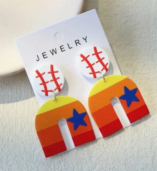 Baseball earrings