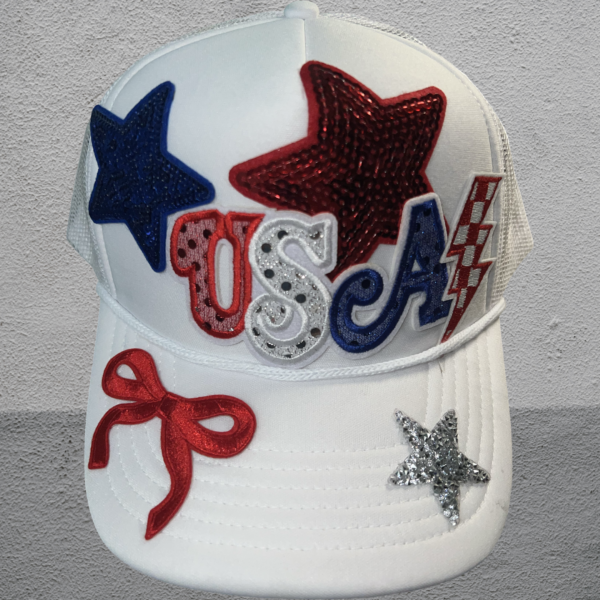 USA white trucker hat - Image 3